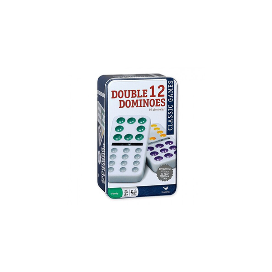 (Double 12) - Cardinal Double 12 Colour Dot Dominoes in Collectors Tin (Styles May Vary)
