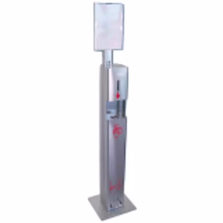 Enov E490 Sanistep Hand Sanitiser Stand Refillable Stainless Steel Each