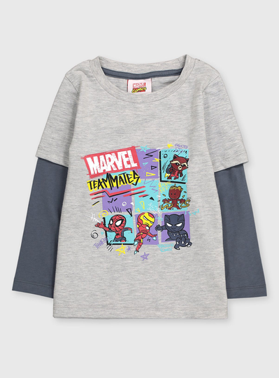 Marvel Character Long Sleeve T-Shirt - 3-4 years