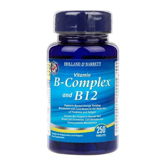 Holland & Barrett B Complex & B12 Tablets 250's