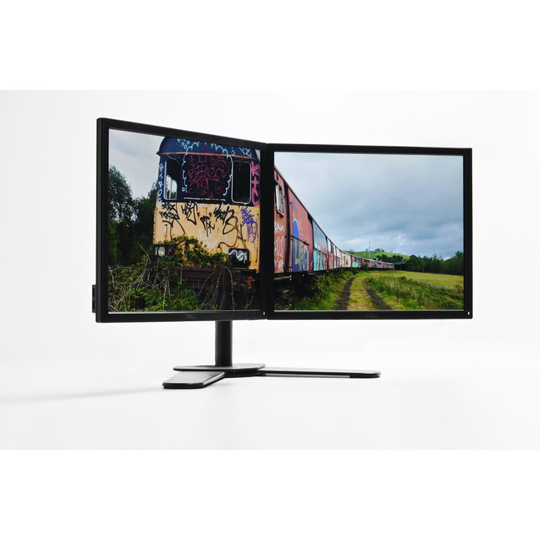 Dual Monitor Screen Setup Bundle Dell P1917S 2x19" +New Stand DP HDMI