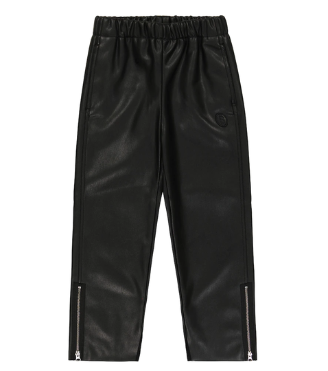 Faux leather sweatpants