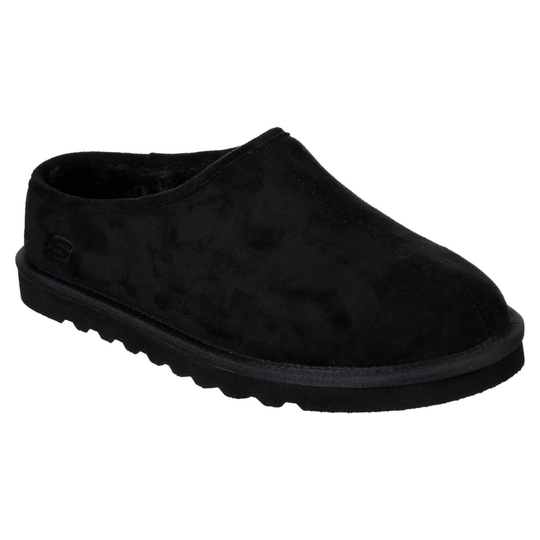 (8 UK, Black) Skechers Mens Renten Lemato Relaxed Fit Slippers