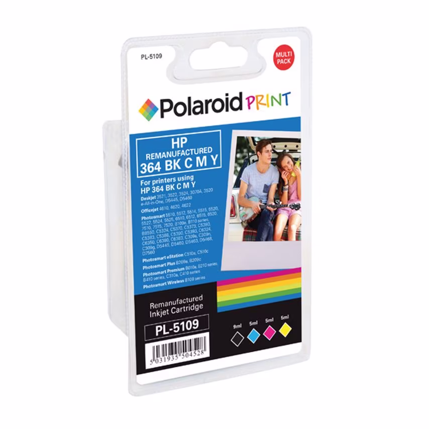 Polaroid 364 Remanufacture Inkjet Cartridge Black/Cyan/Magenta/Yellow (Pack of 4