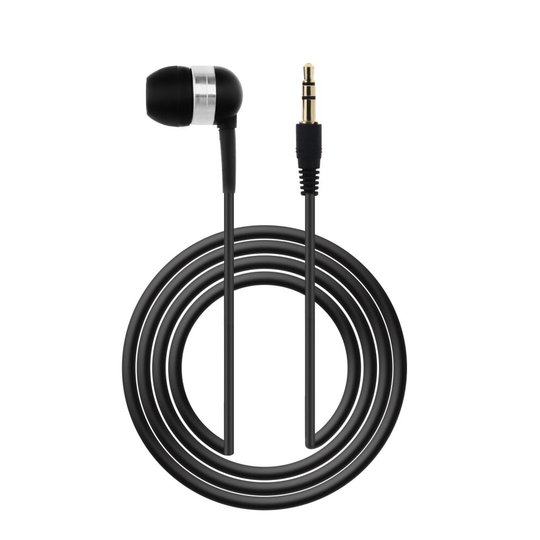 1X 3.5mm In Ear Single-sided Earphones Black 1.2m/4Ft Fit for Mobile Phones