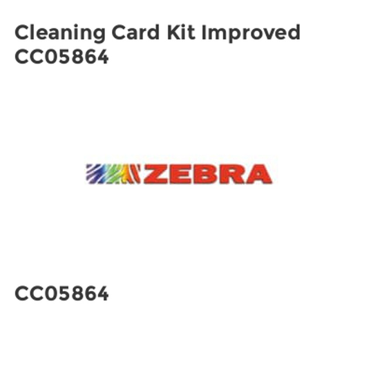 Zebra Cleaning Card Kit Improved CC05864- you get 13
