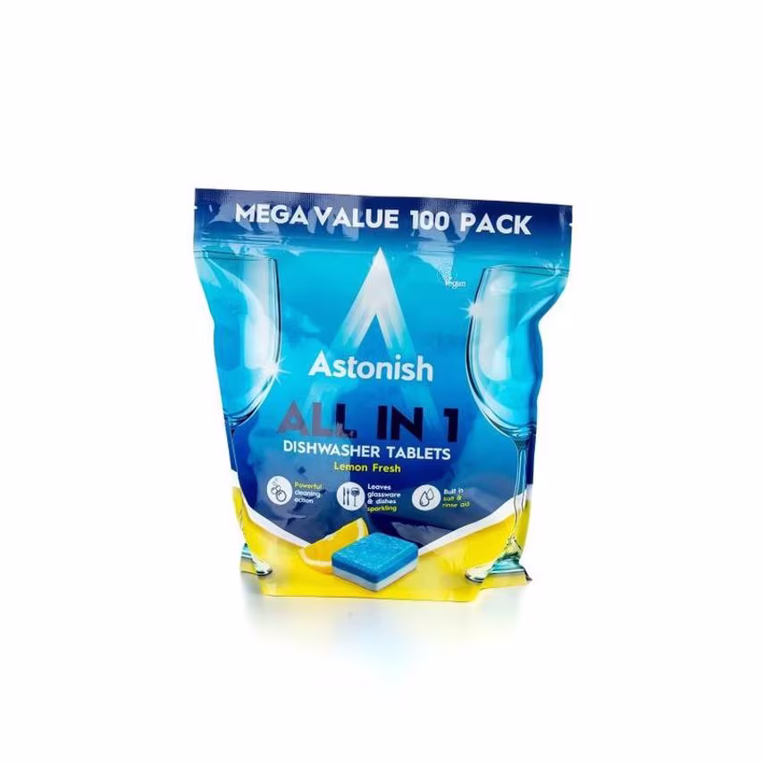 Astonish Astonish All in One Dishwasher Tablets Lemon (Pack 100) 1002135