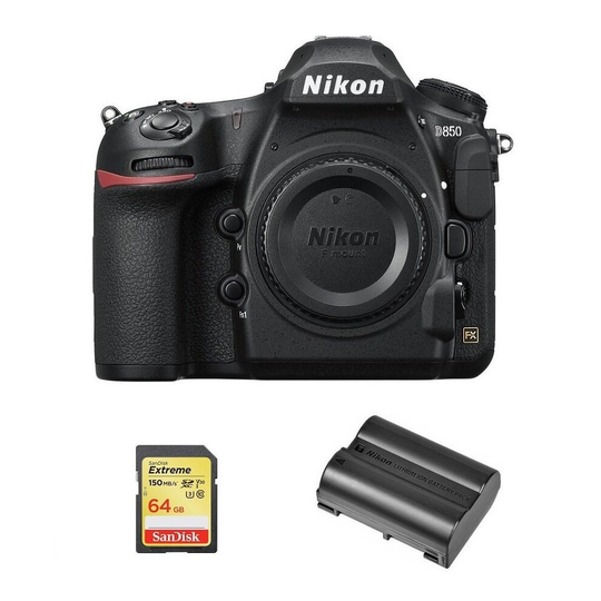 NIKON D850 Body + SanDisk Extreme 64G SD card + EN-EL15A Battery