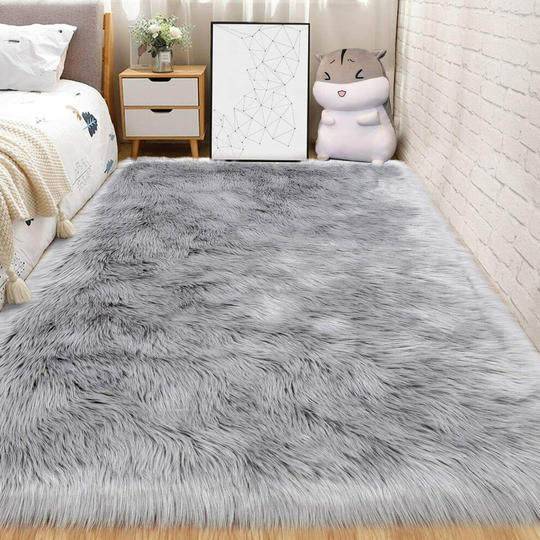 160*90 cm Large Shaggy Fluffy Rugs Anti Slip Soft Floor Area Carpet