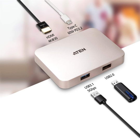 ATEN USB-C 4K ULTRA GAMING MINI DOCK