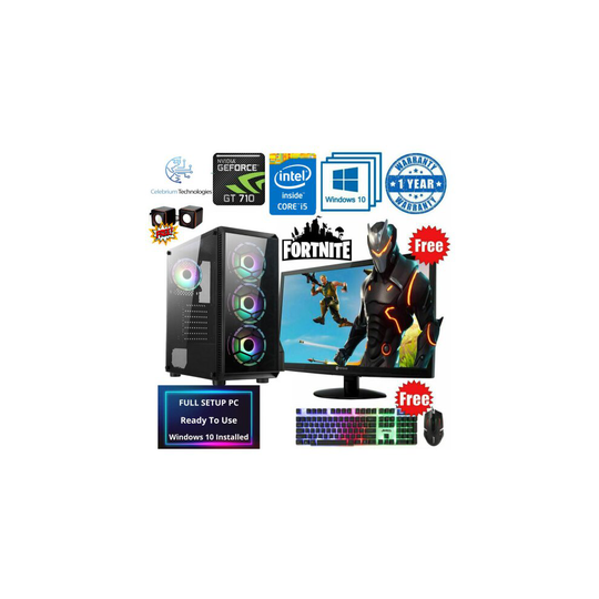 Fast Gaming Intel Quad Core i5 16GB RAM 1TB HDD PC Bundle & Speakers