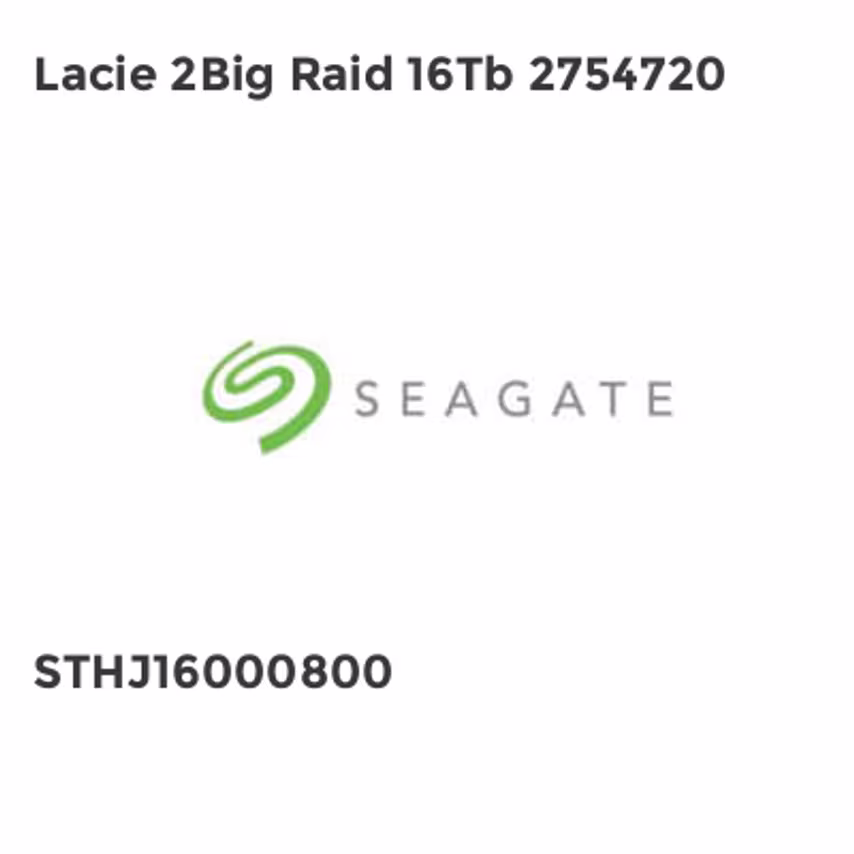 Seagate Lacie 2Big Raid 16Tb 2754720