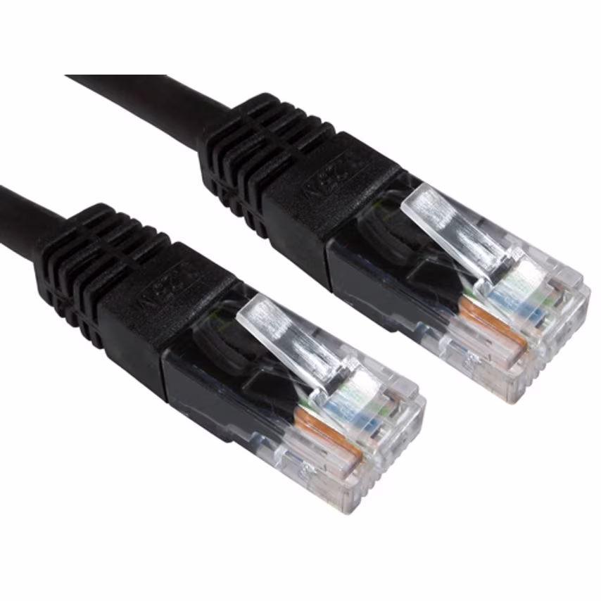 Cables Direct 6 Cables 0.5M 6 UTP PVC INJ MDD Cable-black