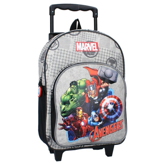 Avengers Backpack Trolley Kids Avengers Travel Trolley Bag Grey