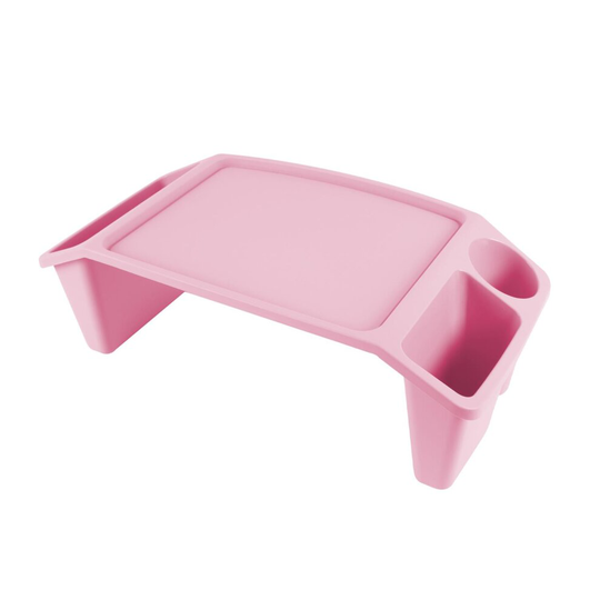 Plastic Lap Tray Food Laptop Computer Desk Serving Blue Grey Pink