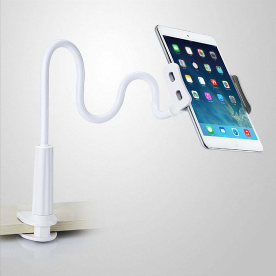 Gooseneck Arm Flexible Desk-Clamp Tablet Mount