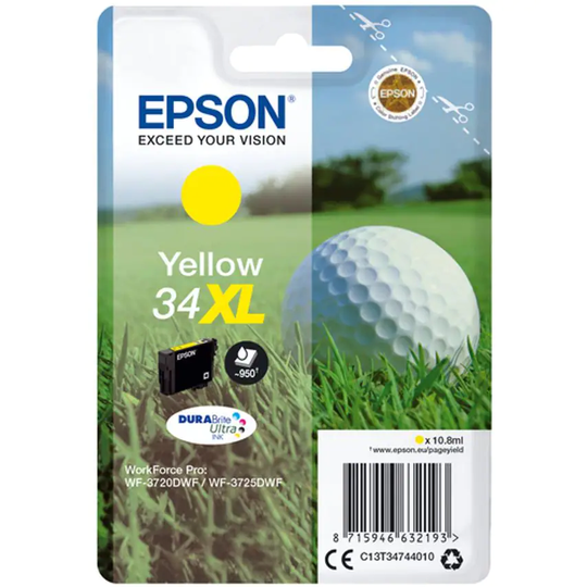 Epson Ink Medium Volume Single Yellow 34XL DURABrite Ultra I