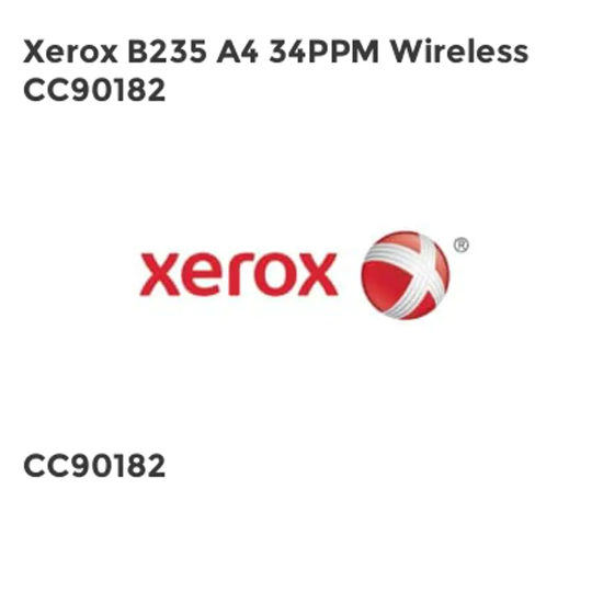 Xerox Xerox B235 A4 34PPM Wireless CC90182