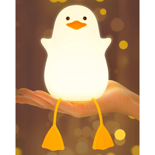 Night Light Cute Duck Silicone Bedside Lamp Dimmable Kids Night Light