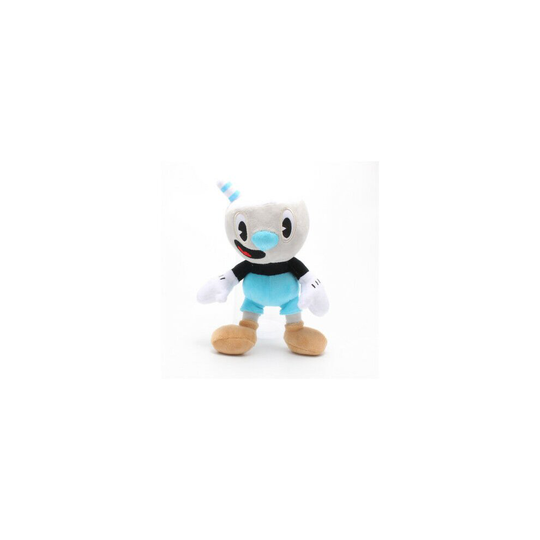 (Blue) Cuphead Game Cuphead & Mugman Mecup Brocup Plush Toy