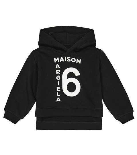Printed cotton hoodie