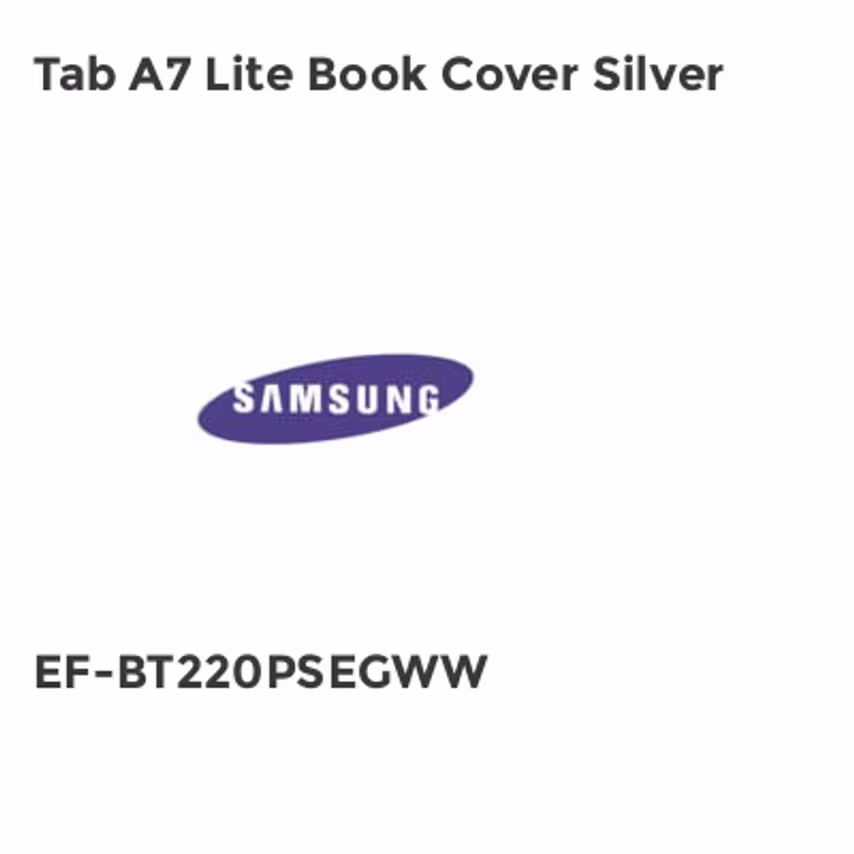 Samsung Tab A7 Lite Book Cover Silver