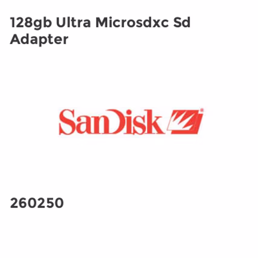 Sandisk 128gb Ultra Microsdxc Sd Adapter