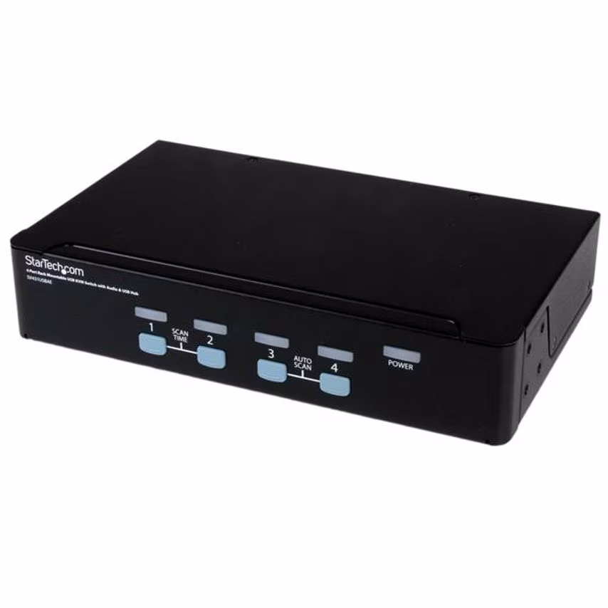 Startech 4PT RM USB KVM Switch with Audio USB Hub- you get 2