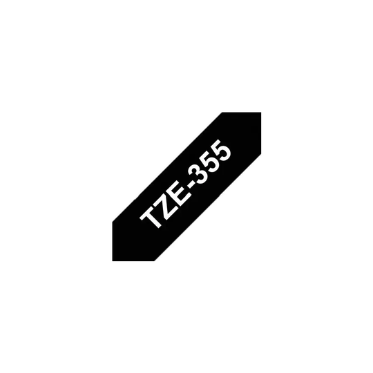 Brother 24MM P-touch Tape White/Black (TZE-355)