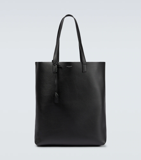 Bold leather tote bag