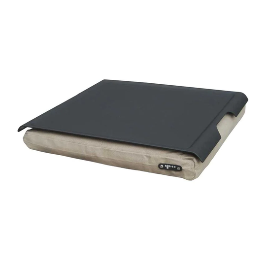 Bosign Laptray Large Anti-slip Plastic Black with Brown Cushion