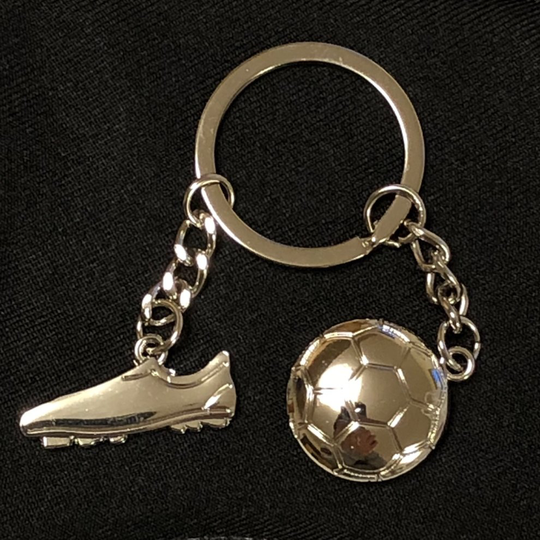 Olympics Games Athletes Sports Lovers Silver Keyrings Novelty Metal Key Chain Football And Boots