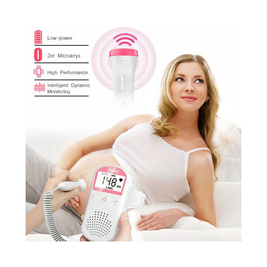Baby LCD Ultrasonic Detector Fetal Doppler Prenatal Heart Rate Heart-beat Monitor Listen To Your Unborn Baby's Heartbeat