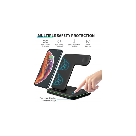 3 in 1 Wireless Charging Station Foldable Wireless Charger Stand for iWatch SE Series Airpods Pro/iPhone 13/12 Pro Max/11 Series/XS/XR