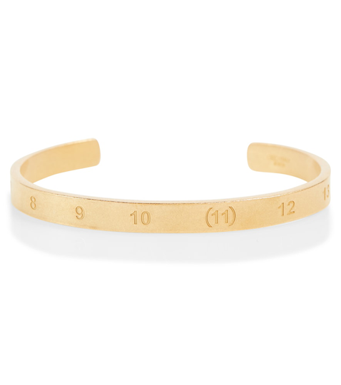 Silver logo engraved bangle