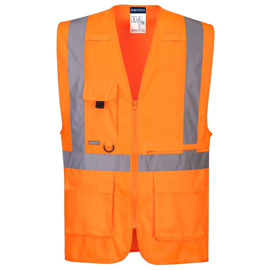 Portwest Hi-vis Executive Vest with Tablet Pocket S Orange