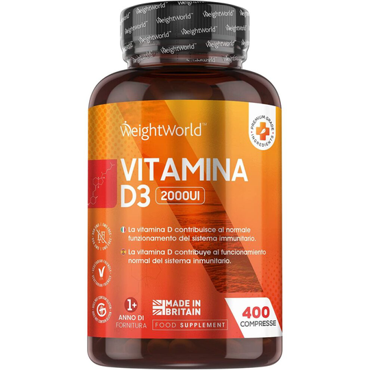 WeightWorld Vitamin D3 2000 IU - 400 Vegetarian Tablets