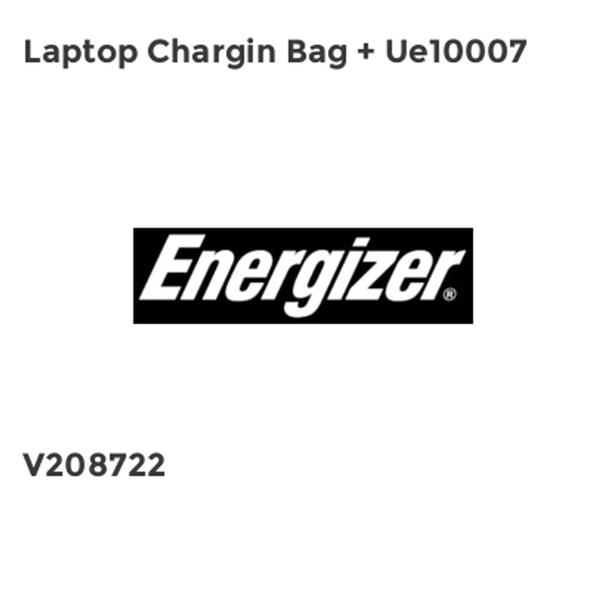 Energizer Laptop Chargin Bag + Ue10007
