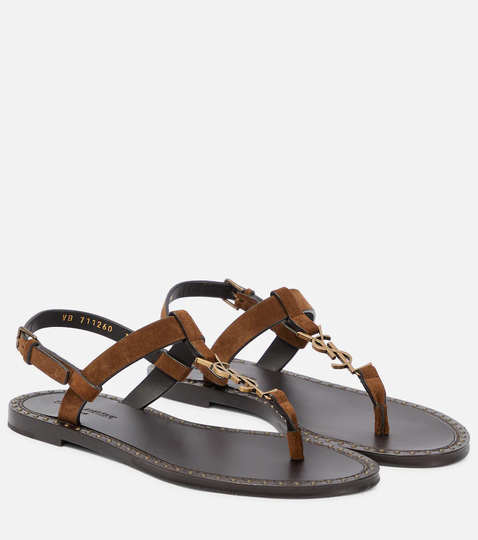 Cassandra suede thong sandals