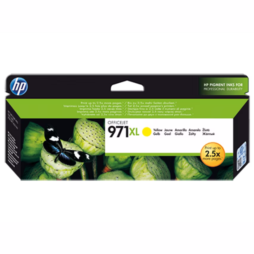 HP HP 971XL Yellow Standard Capacity Ink Cartridge 87ml - CN628A- you get 2