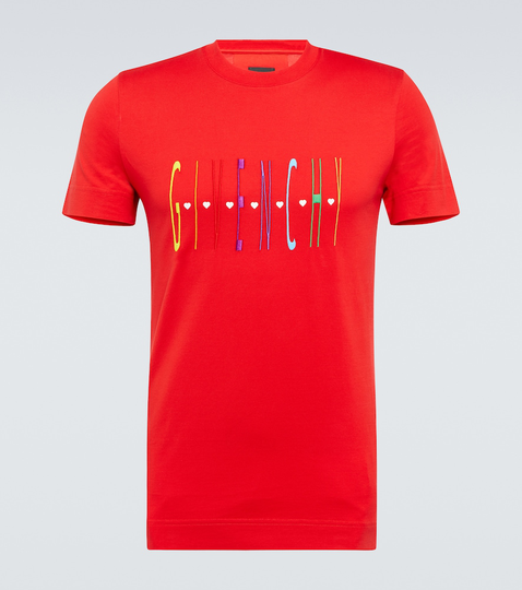 Logo embroidered cotton T-shirt