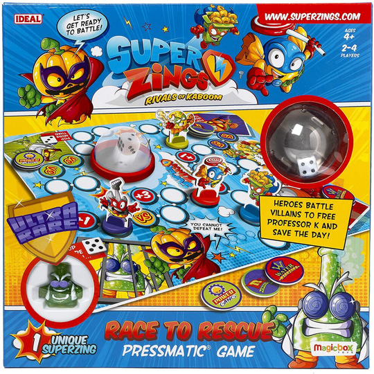 John Adams 10749 SuperZings Race to Rescue Pressmatic Game, Multi