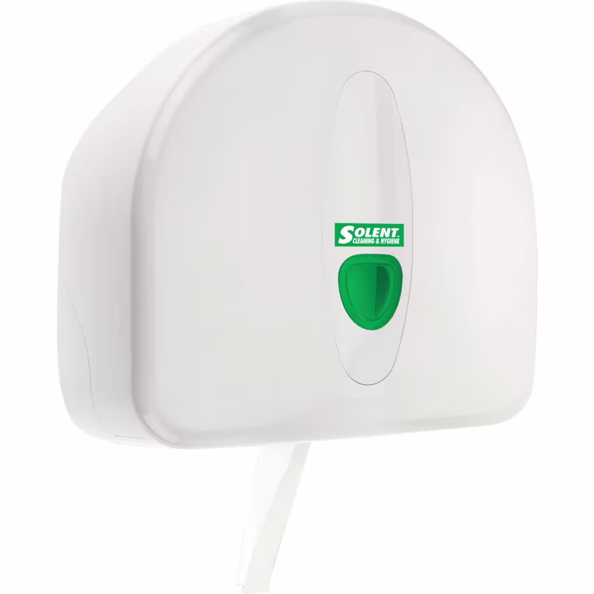 Solent Cleaning White Jumbo Toilet Roll Dispenser