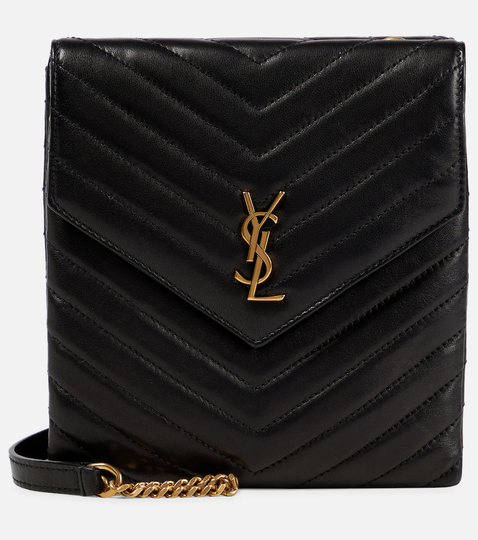 Double Flap leather crossbody bag