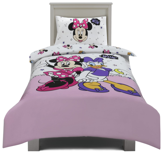 Minnie Mouse Kids Pink and White Bedding Set - Single