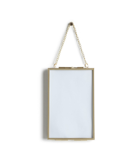 Habitat Metal Hanging Photo Frame - Gold- 15x11cm
