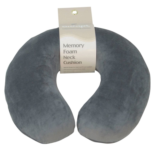 Memory Foam Neck Cushion - Colour Grey