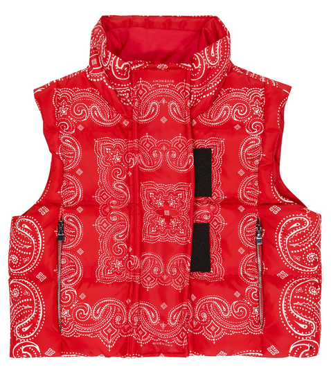 Printed quilted vest