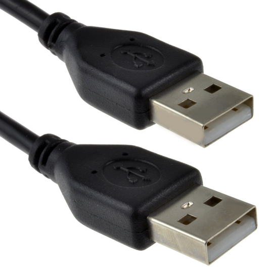 kenable USB 2.0 24AWG A to A Male to Male High Speed BLACK Cable 0.5m 50cm