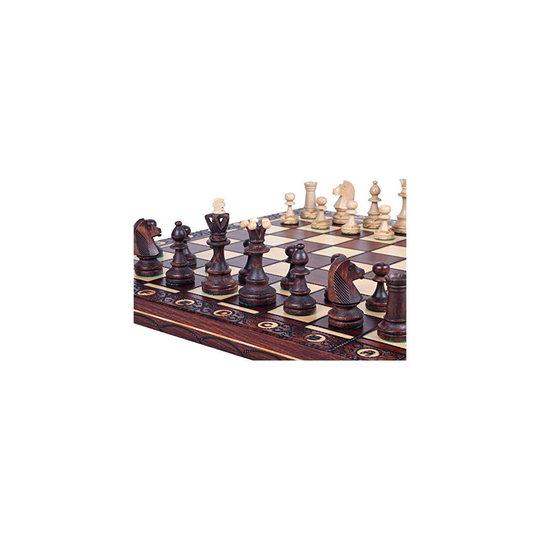 chess and games shop Muba Beautiful Handcrafted Wooden chess Set with Wooden Board and Handcrafted chess Pieces - gift idea Products (16inch (40 cm))
